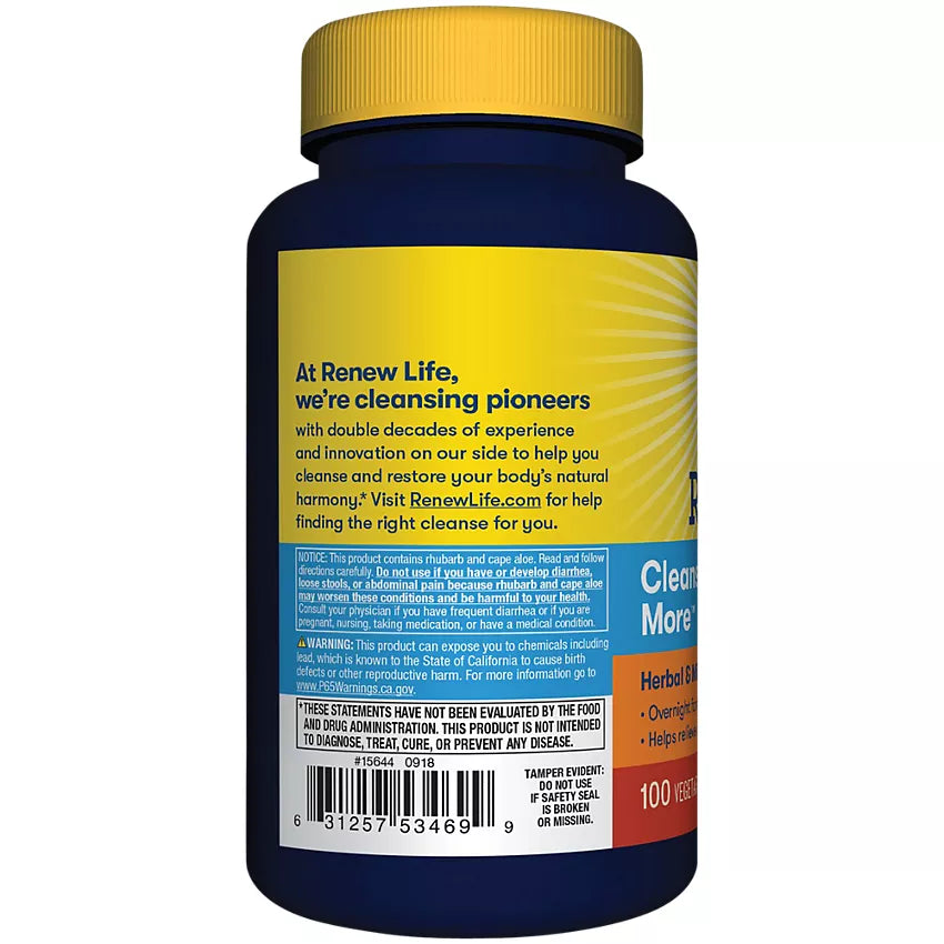 Renew Life Cleanse More Herbal Formula with Magnesium 100 veg caps