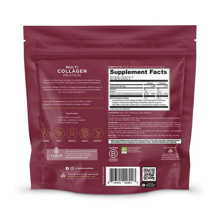 Ancient Nutrition Multi Collagen Protein 70 Servings 1.56 lb