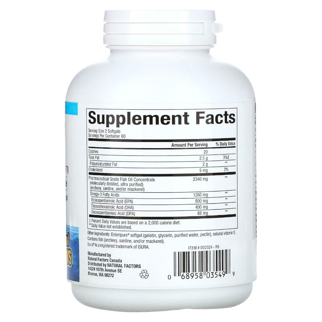 Natural Factors RxOmega-3 Factors 120 Softgels