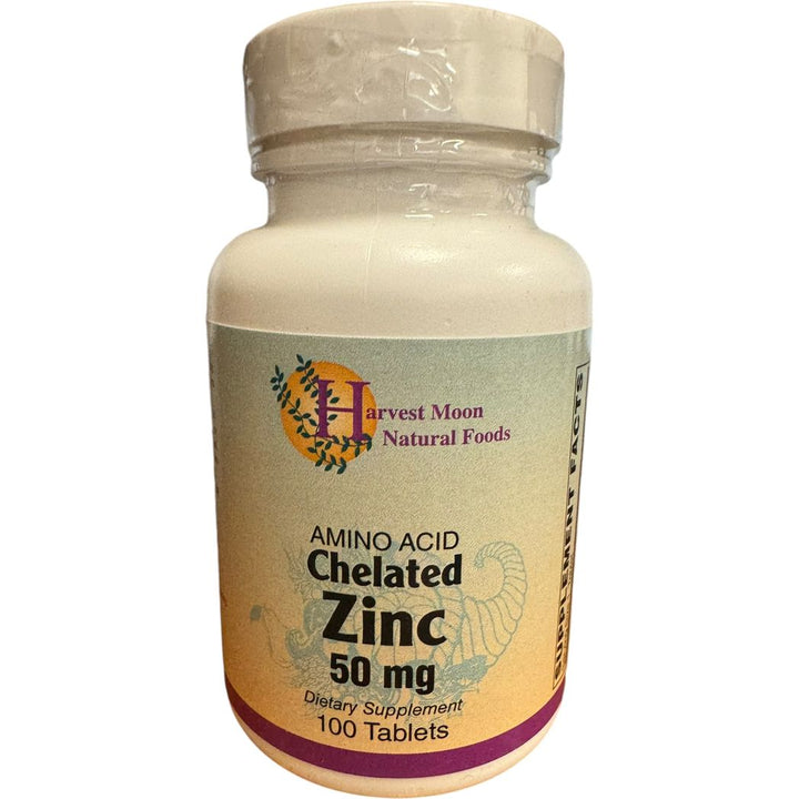 Harvest Moon Zinc (Chelated) 50mg - 100 Tablets