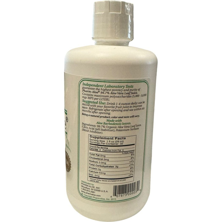 Pharm-Aloe® 99.7% Aloe Vera Leaf Juice - 32 fl oz