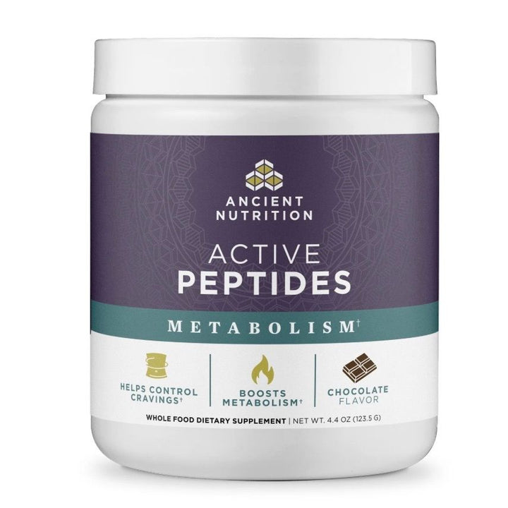 Ancient Nutrition Active Peptides Metabolism Chocolate 4.4 oz