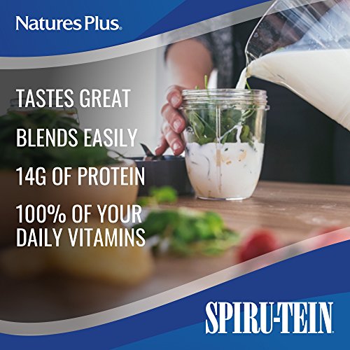 Natures Plus SPIRU-TEIN Plant-Based Protein Shake Non-GMO Vegetarian Gluten Free Nature's Plus