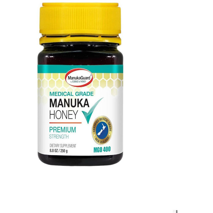 Miel de Manuka de grado médico ManukaGuard 12+ MGO 400 8,8 onzas 