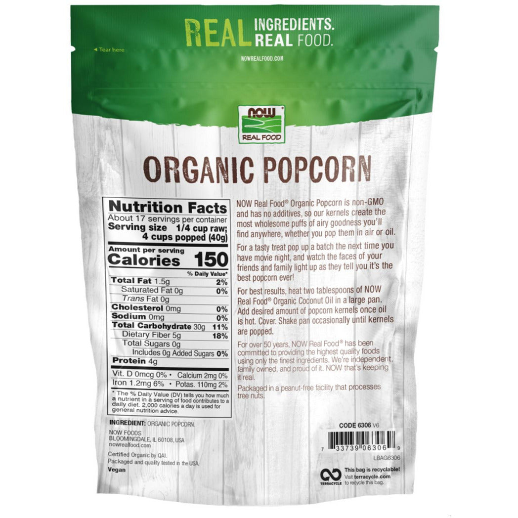 NOW Foods Organic Popcorn 24 oz.