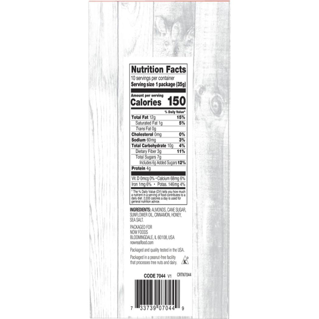 NOW Foods Almonds, Cinnamon Honey snack packet 35 grams