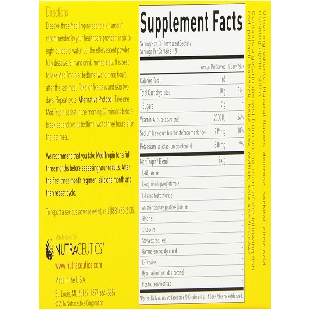 Nutraceutics MediTropin 60 Orange Sachets