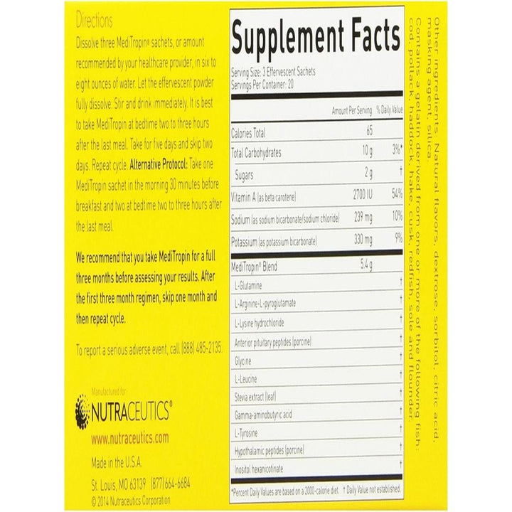 Nutraceutics MediTropin 60 Orange Sachets