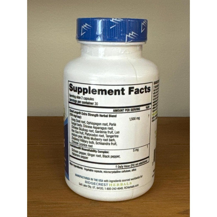 Ridgecrest Herbals  ClearLungs - Extra Strength 60 capsules