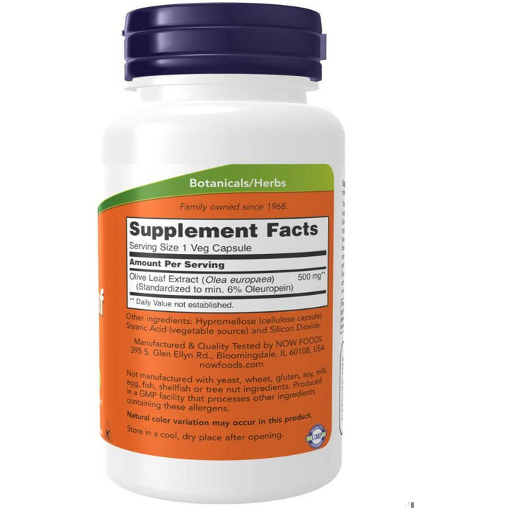 NOW Foods Olive Leaf Extract 500 mg Vegetarian - 60 Vcaps