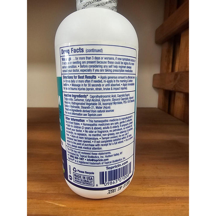 Topricin Foot Therapy Cream 8 oz Bottle